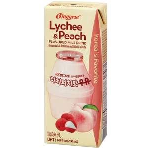 Binggrae Lychee & Peach Milk Drink